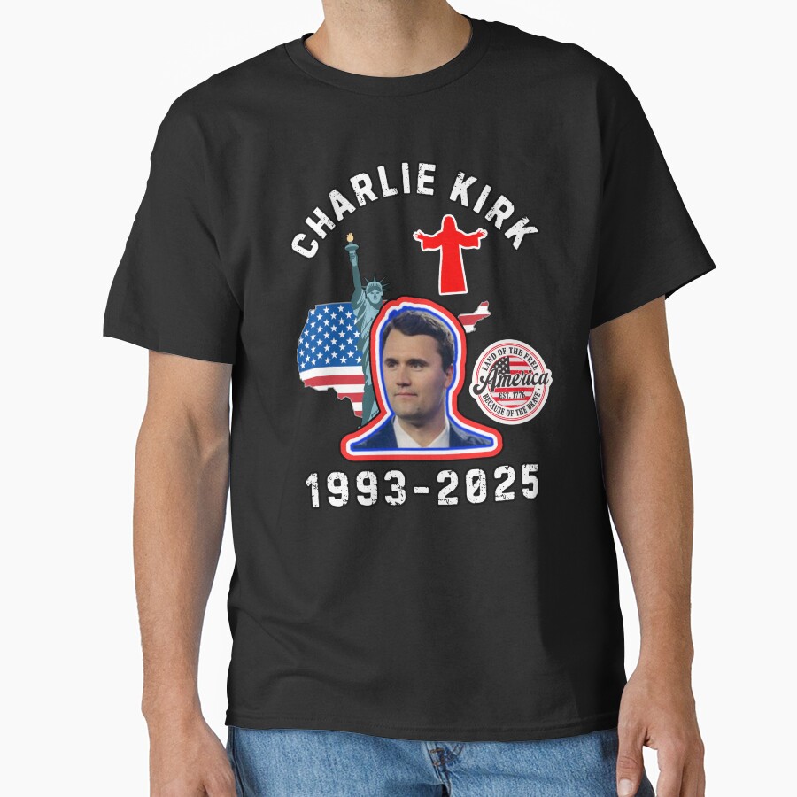 Freedom Charlie Kirk T-shirt RIP 1993 2025 Unique Patriotics Giveaways