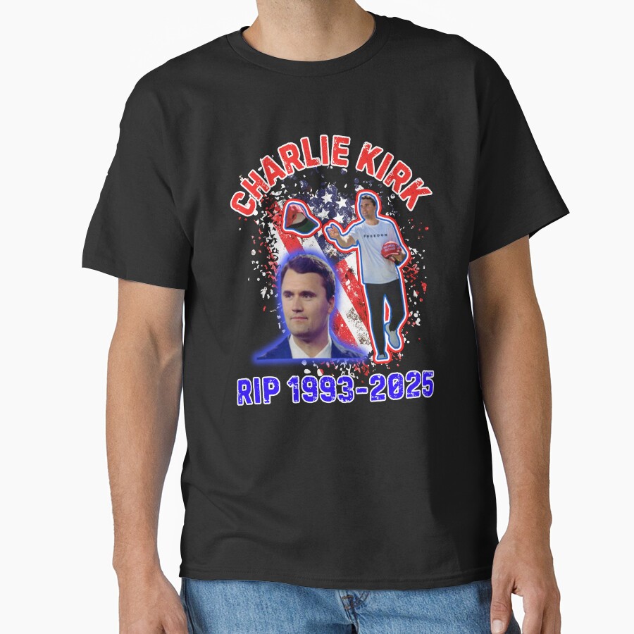 Freedom Charlie Kirk T-shirt Rip Charlie Kirk 1993 2025 Cool Patriotics Clothing