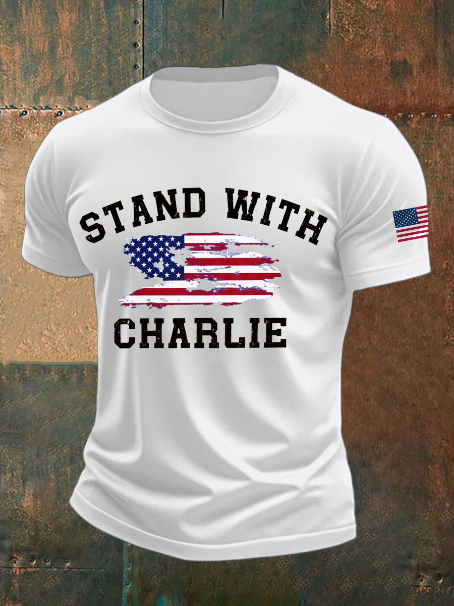 Freedom Charlie Kirk T-Shirt Stand With Charlie Charlie Kirk 47 Proud Charlie Kirk Merch