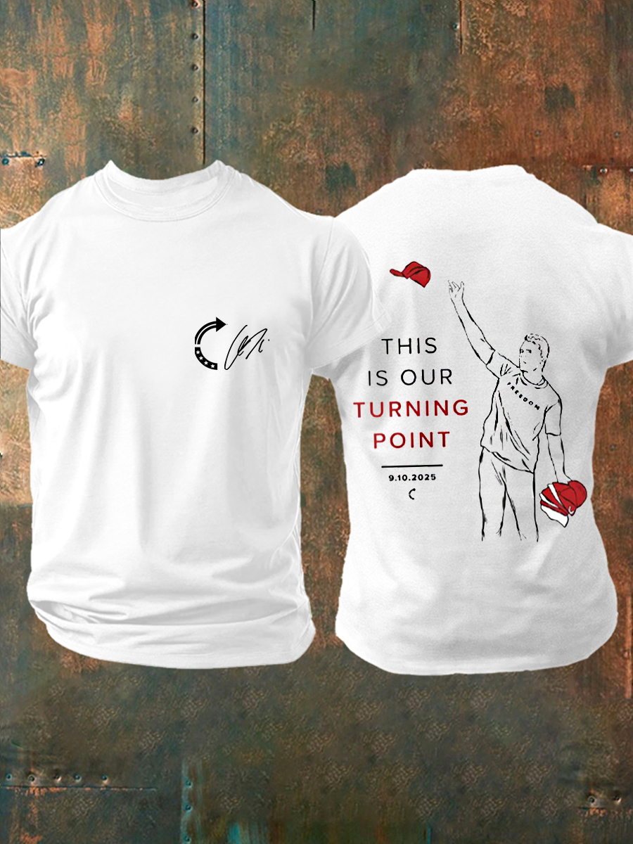 Freedom Charlie Kirk T-Shirt This Is Our Turning Point Commemorative Charlie Kirk 47 Apparel