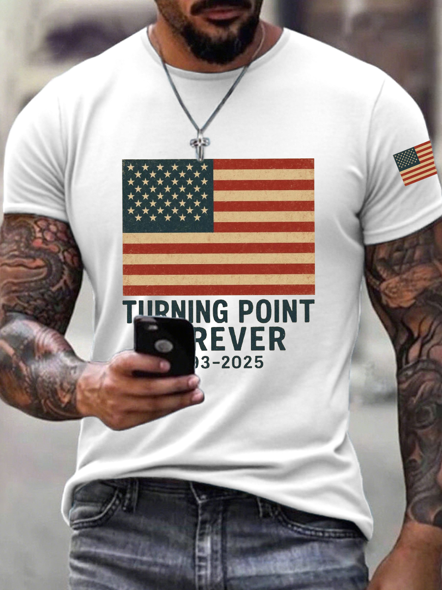 Freedom Charlie Kirk T-Shirt TP Forever U.S Flag Charlie Kirk 47 Supporter Gifts