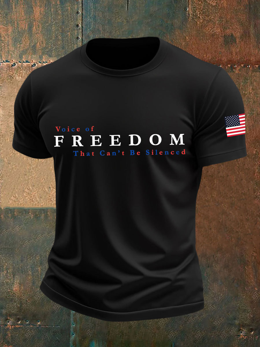 Freedom Charlie Kirk T-Shirt Voice Of Freedom That Can't Be Silenced Turning Point Usa Merch