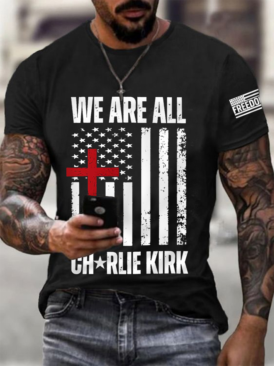 Freedom Charlie Kirk T-shirt We Are All Charlie Kirk U.S Flag Charlie Kirk 47 Supporter Merch