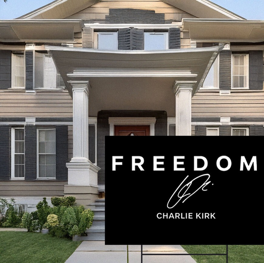 Freedom Charlie Kirk Yard Sign Charlie Kirk Memorial Lawn Sign Gift For Patriots