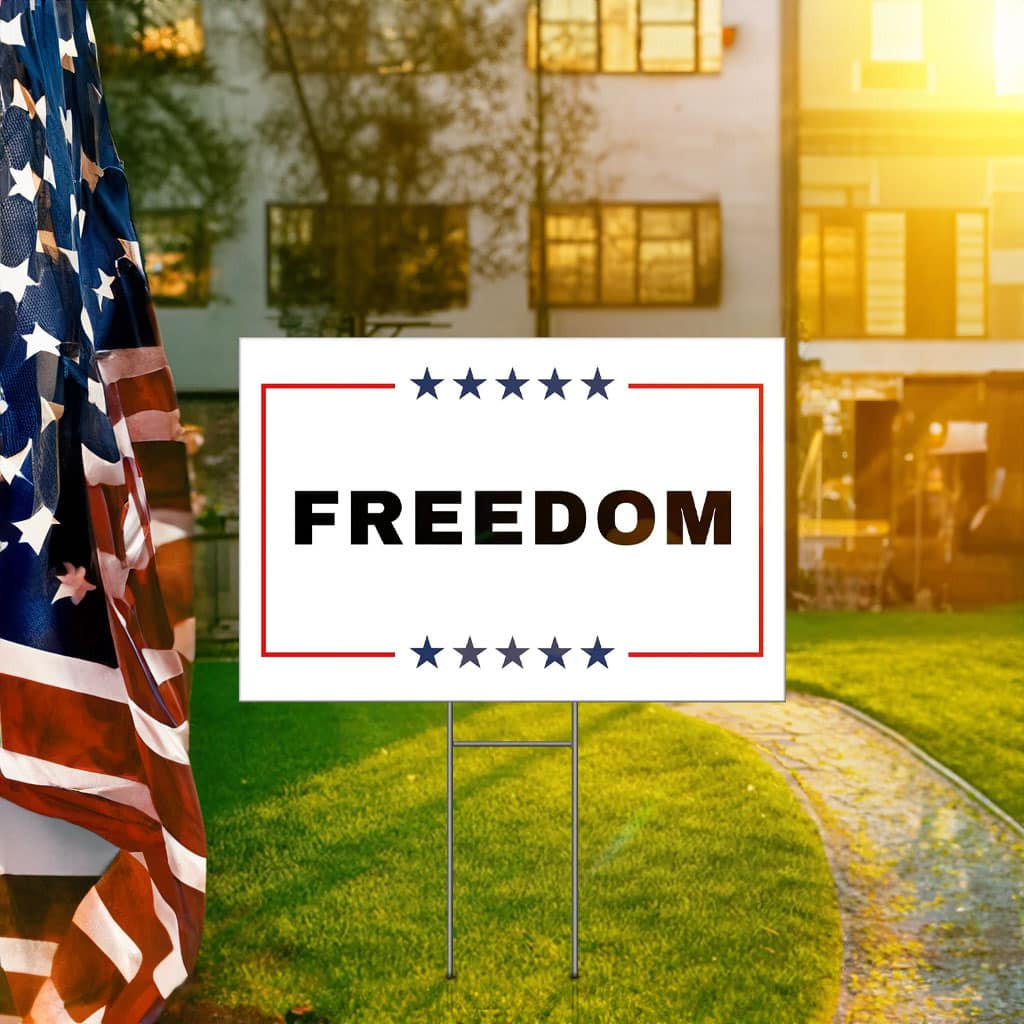 Freedom Charlie Kirk Yard Sign Freedom Lawn Sign Charlie Kirk Merchandise