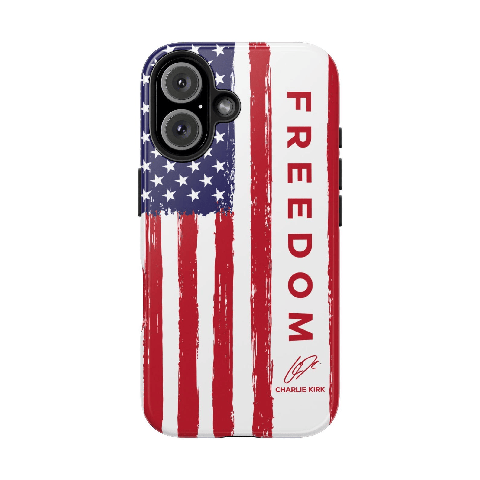 Freedom Charlie Signature Phone Cover American Flag Phone Cover TPUSA Merch Conservative Gifts for Her