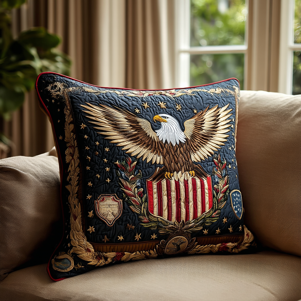 Freedom Eagle Quilted Pillow Case Best Cool Pillow Cases Patriotic Eagle Gifts For Him