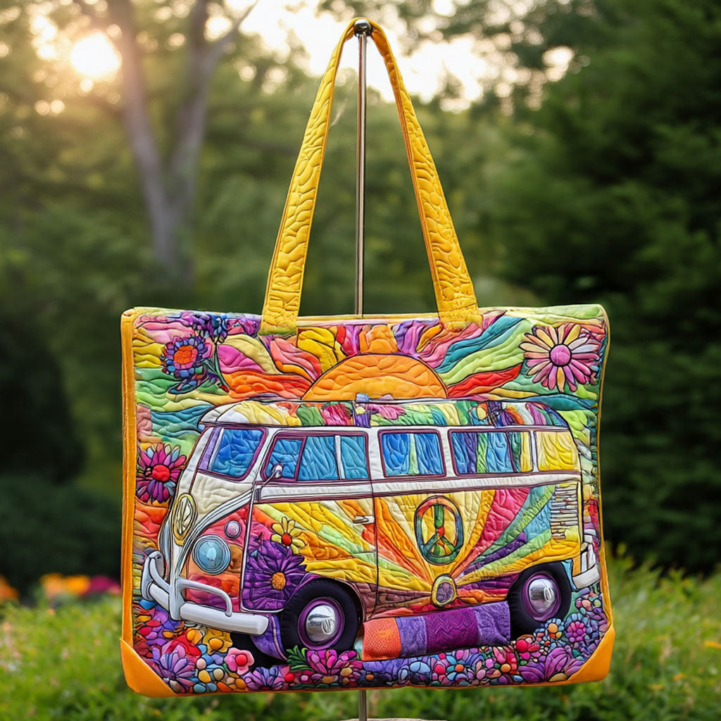 Freedom Echo Quilted Tote Bag Hippie Gifts For Women