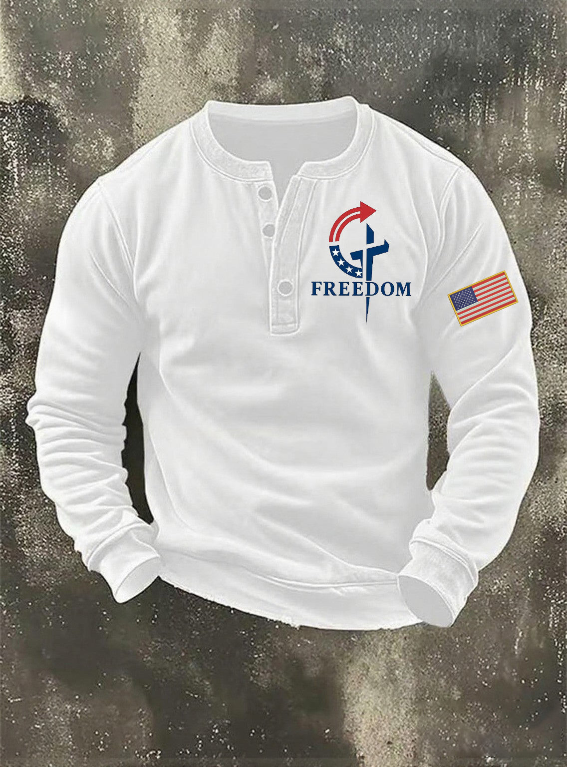 Freedom Faith Printed Swea T SHIRT White Charlie Kirk 77 Clothing