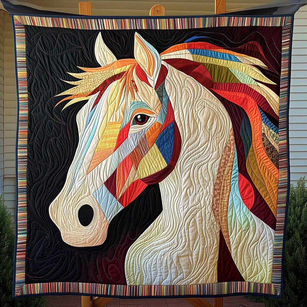 Freedom Hoofprints Quilted Blanket Great Gifts For Horse Lovers