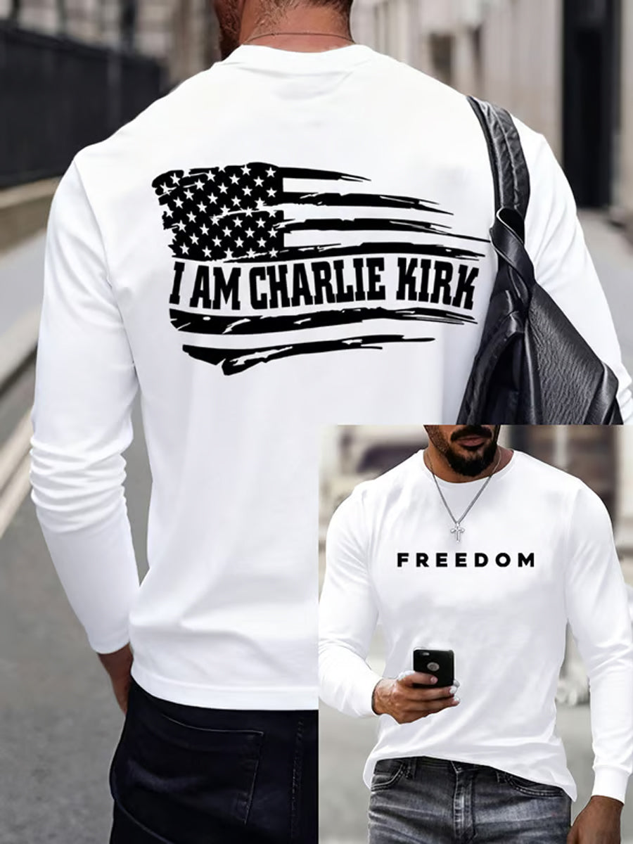 Freedom Is Not Free R I P Charlie Kirk Long Sleeve T Shirt White Charlie Kirk 47 Merch