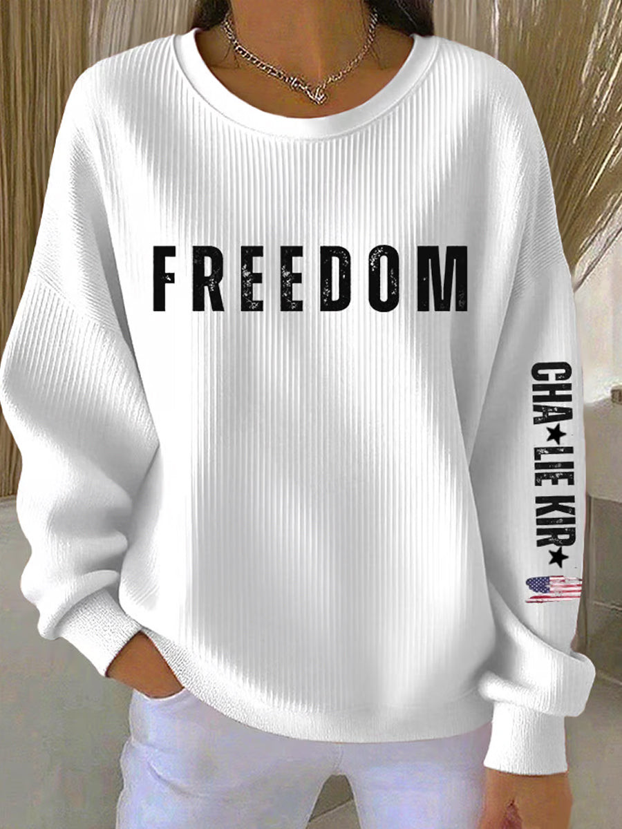 Freedom Is Not Free R I P Charlie Kirk Swea T SHIRT White Rip Charlie Kirk Merch