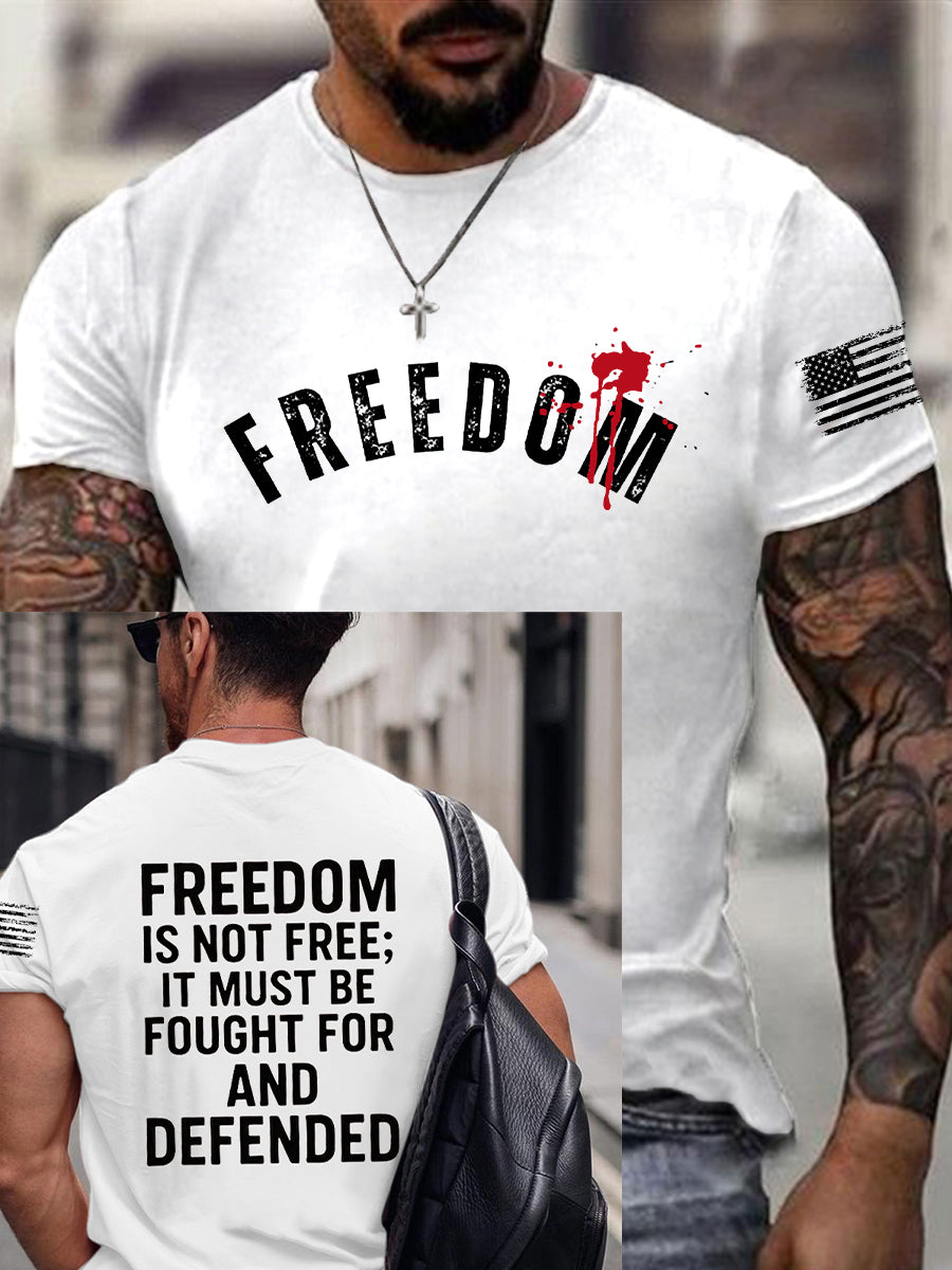 Freedom Is Not Free This Is The Turning Point R I P Charlie Kirk Short Sleeve T Shirt White Charlie Kirk Freedom Clothing