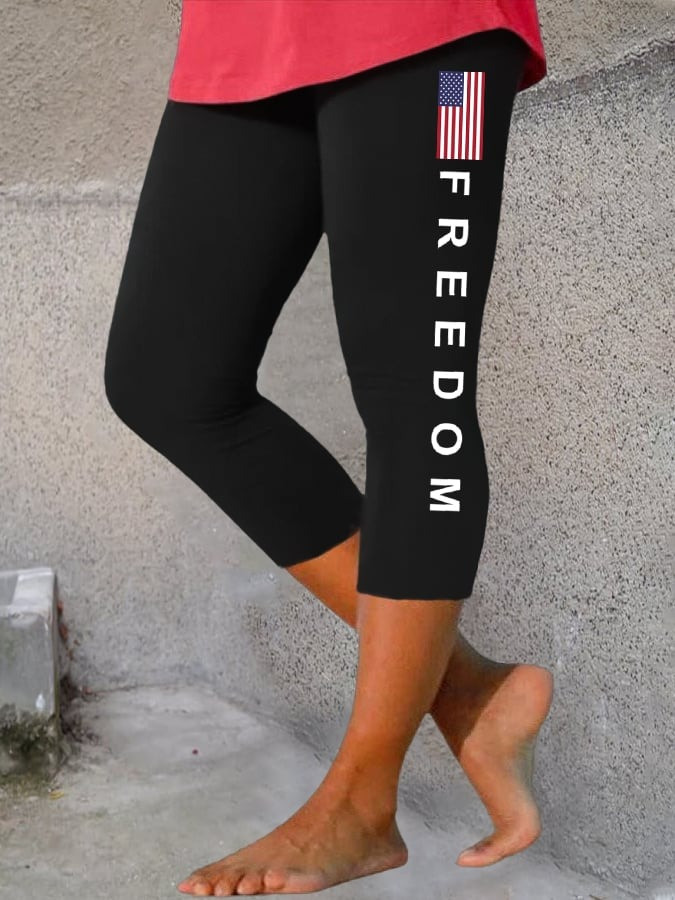 Freedom Legging USA Flag Charlie Kirk Clothing Freedom Patriotic Merch Gifts For Mom
