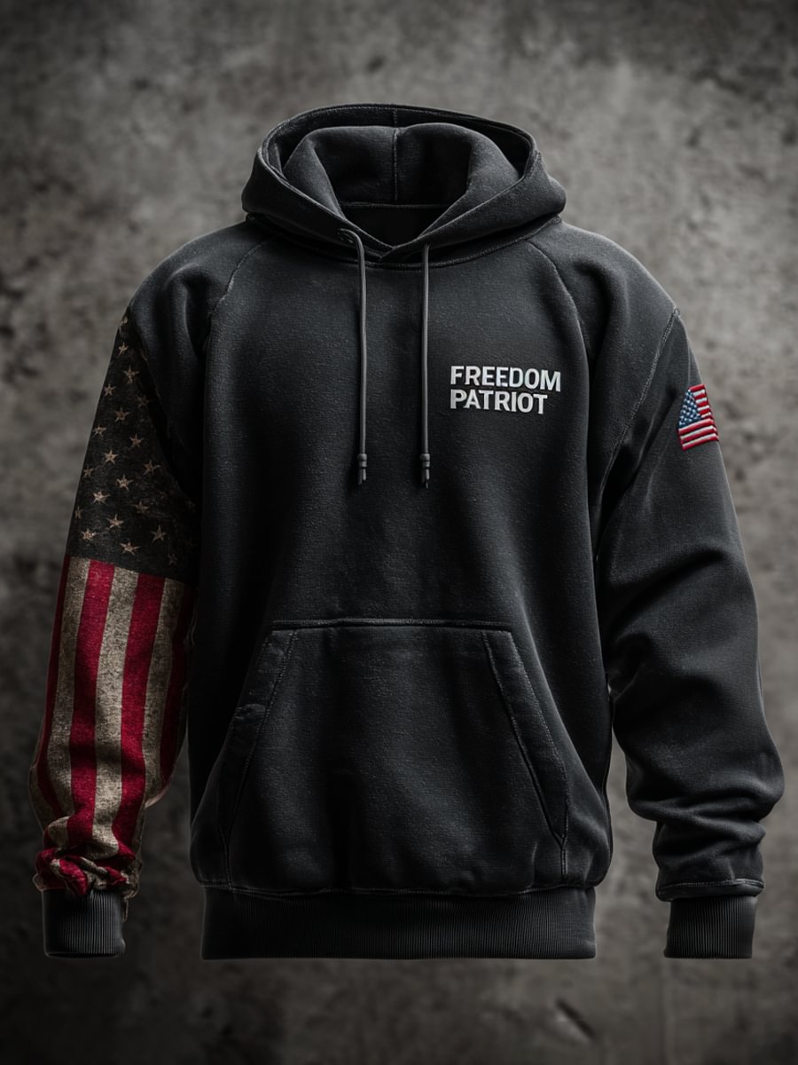Freedom Printed Casual Hoodie As Picture Charlie Kirk Gear