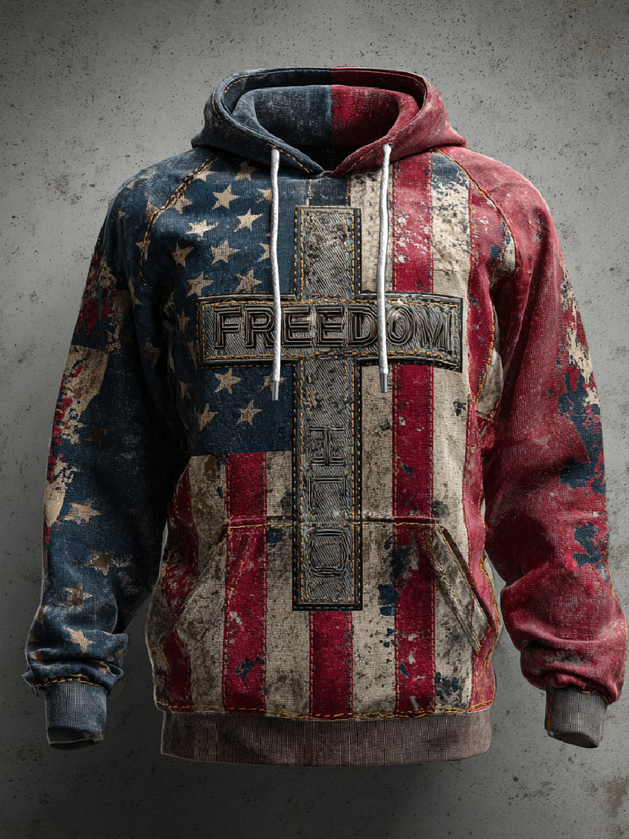 Freedom Printed Casual Hoodie As Picture Charlie Kirk Memorial Shirt
