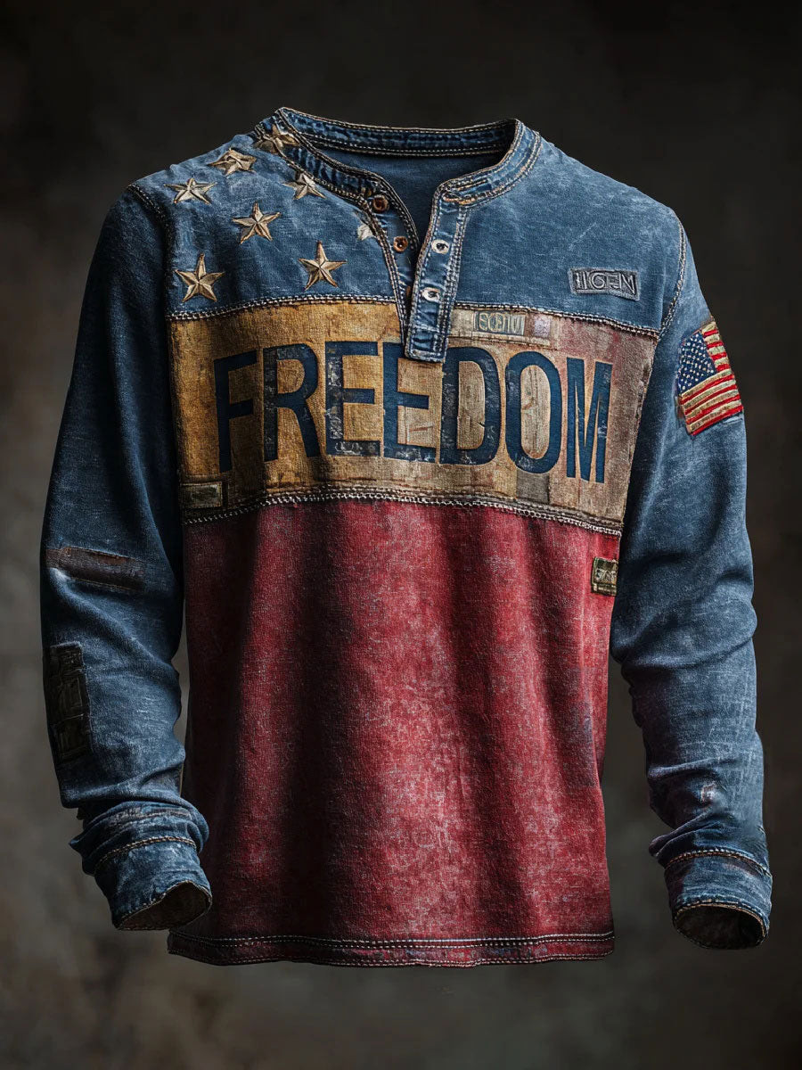 Freedom Printed Casual T Shirt As Picture Charlie Kirk American Merch