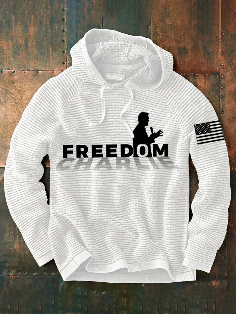 Freedom R I P Charlie Kirk Printed Long Sleeved Swea T SHIRT White Tpusa Freedom Merch