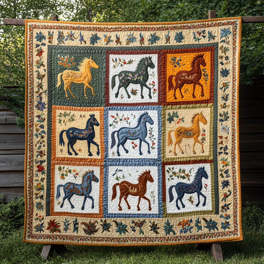 Freedom Rider Quilted Blanket Equestrian Birthday Gifts
