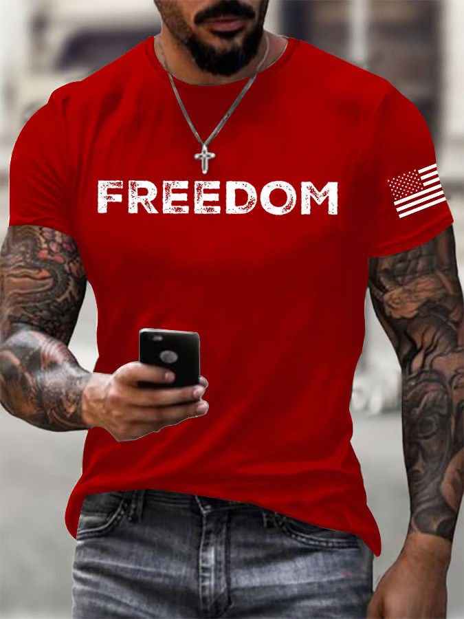 Freedom Shirt Charlie Wore Red T-Shirt Charlie Kirk Merch Patriotic Gifts For Husband
