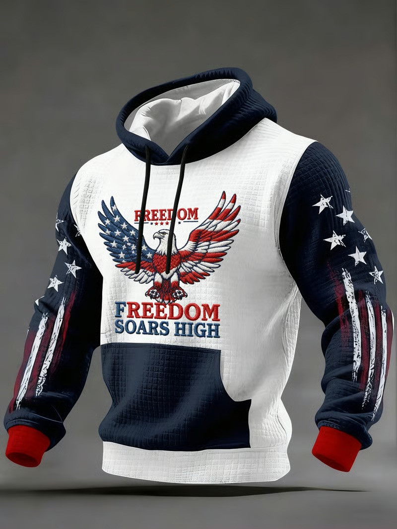 Freedom Soars High 250th Anniversary Bald Eagle Patriotic Hoodie 1776 2026 USA Gift For Veterans