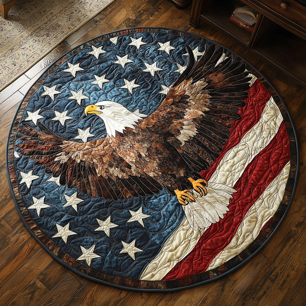 Freedom Soars Quilted Round Mat Front Entryway Ideas Mother In Law Christmas Gift