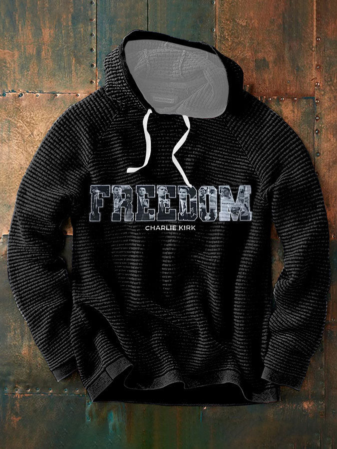 Freedom True Patriot Printed Hoodie Black Turning Point Usa Clothing