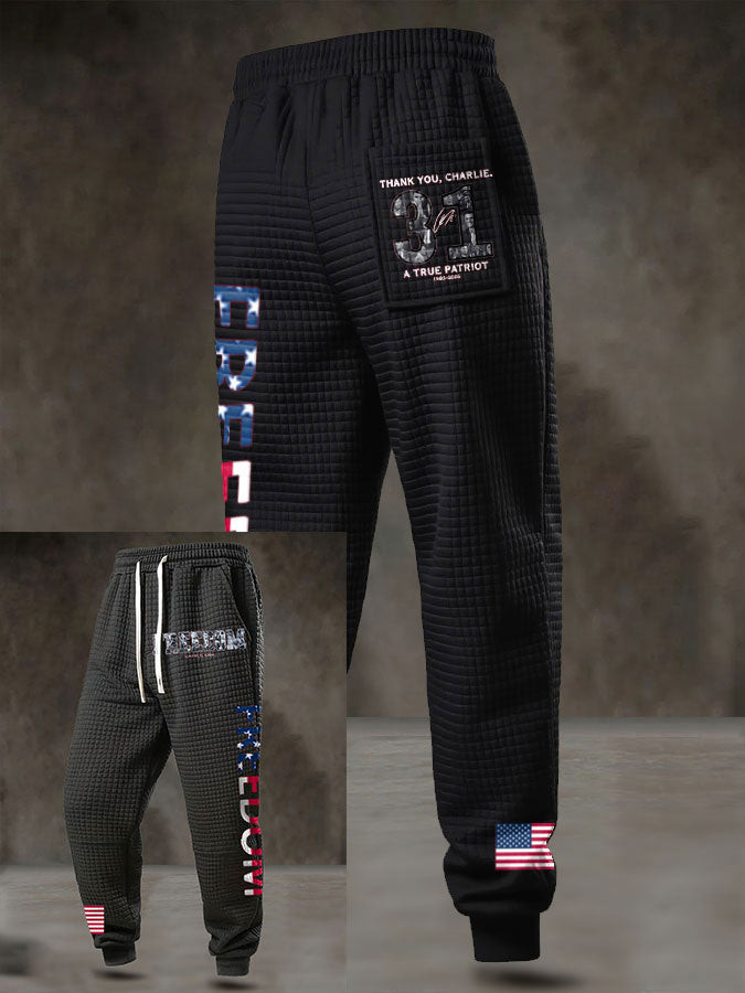 Freedom True Patriot Printed Pants Black Turning Point Usa Merchandise Store