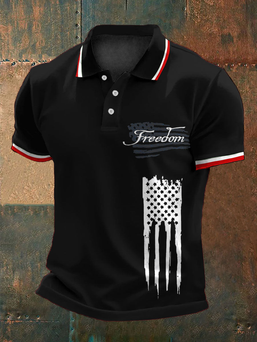 Freedom Turning Point Printed Casual Tops Black Charlie Kirk Clothing