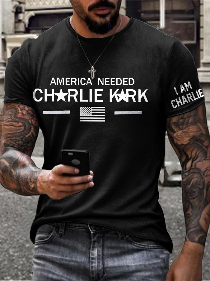 Freedom Turning Point Printed T Shirt Black Charlie Kirk Freedom Merch