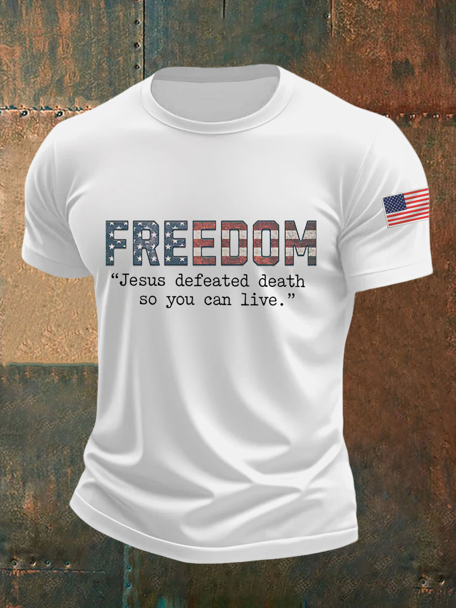 Freedom Turning Point USA, Jesus Defeated Death So You Can Live R.I.P Charlie Kirk Tee Charlie Kirk Memorial Shirt
