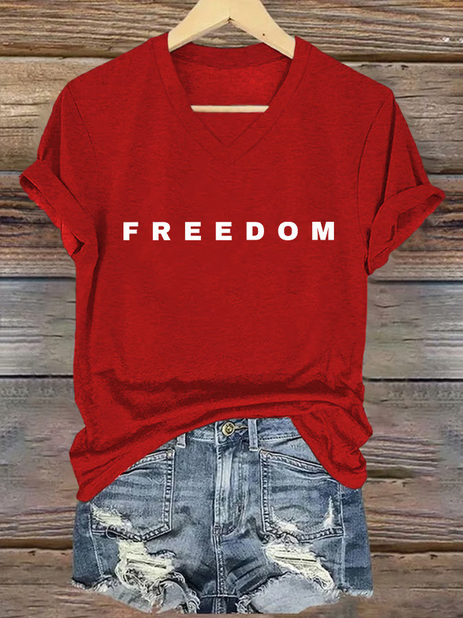 Freedom V-neck Shirt Kirk Shooters Shirt Charlie Kirk Merchandise Her Gifts