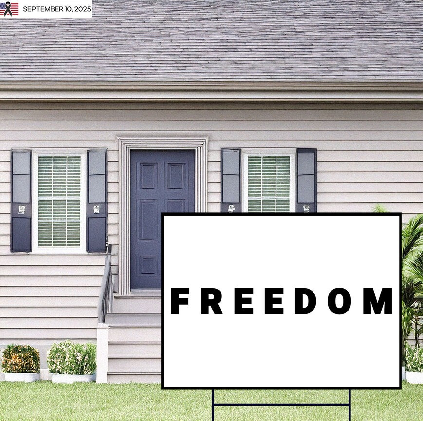 Freedom Yard Signs Charlie Kirk Shooters Merch Gifts For Trum Supporters