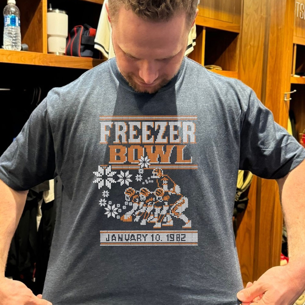 Freezer Bowl Cincinnati Bengals 1982 Ugly Christmas Sweater T Shirt