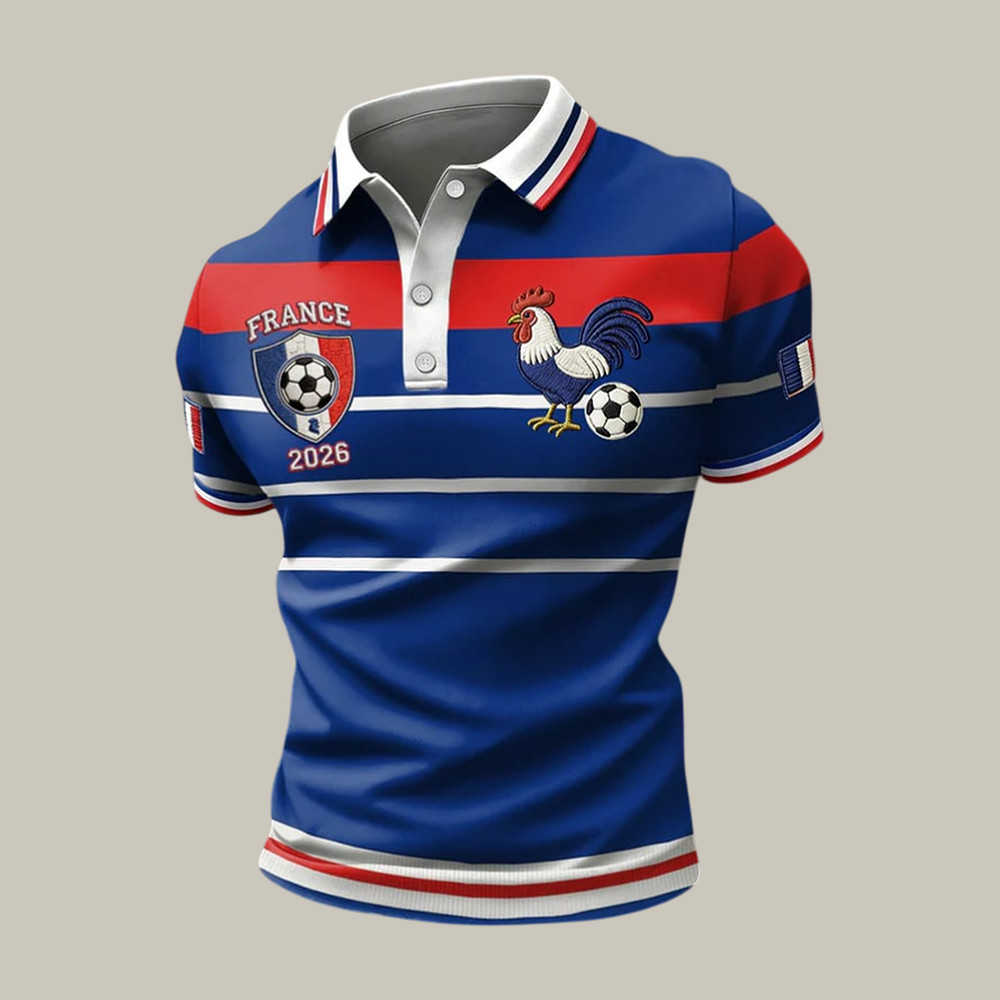 French 2026 FIFA World Cup Rooster Polo Shirt Game Day Shirt Soccer Lover Gift For Husband