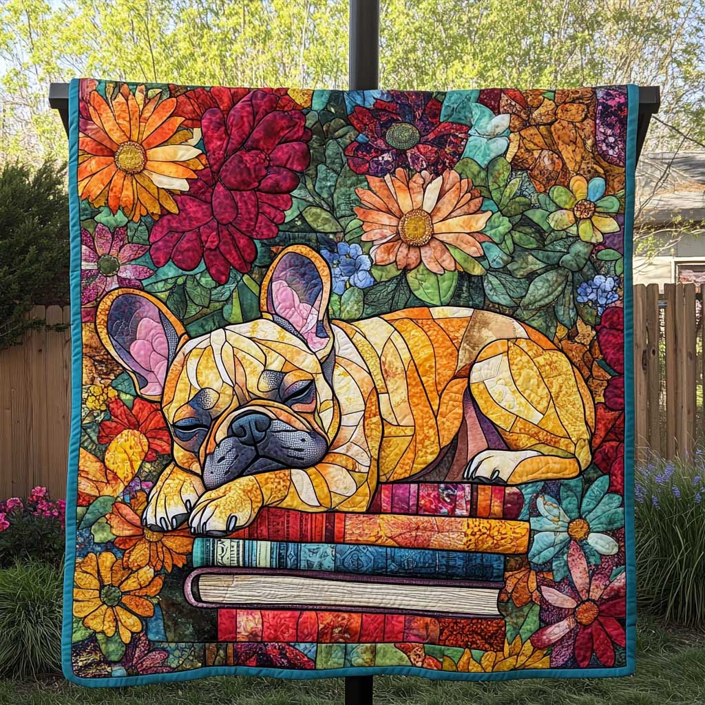 French Bulldog Book Dreams Quilt Blanket Sofa Throws Cute Gifts For Dog Lovers Owners