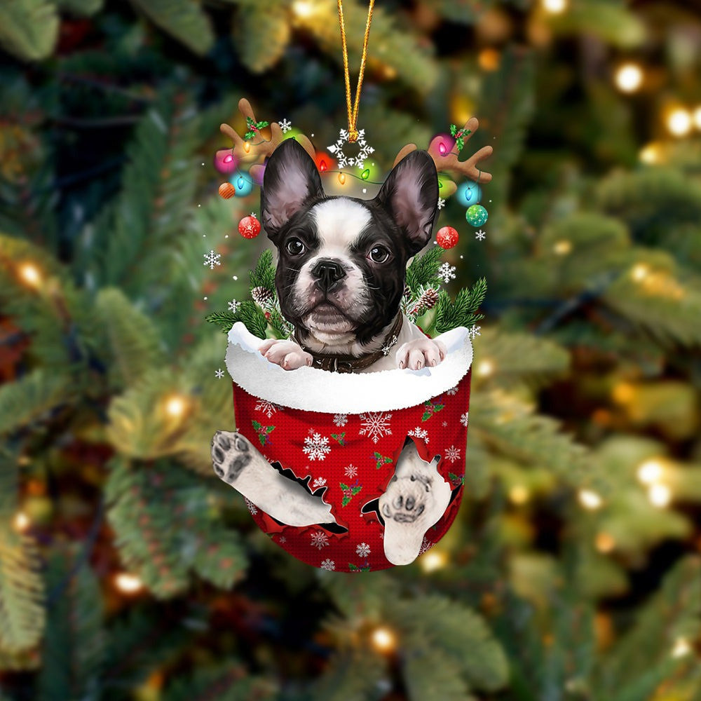French Bulldog In Snow Pocket Christmas Ornament Christmas Gifts For French Bulldog Lovers French Bulldog In Snow Pocket Christmas Ornament Christmas Gifts For French Bulldog Lovers