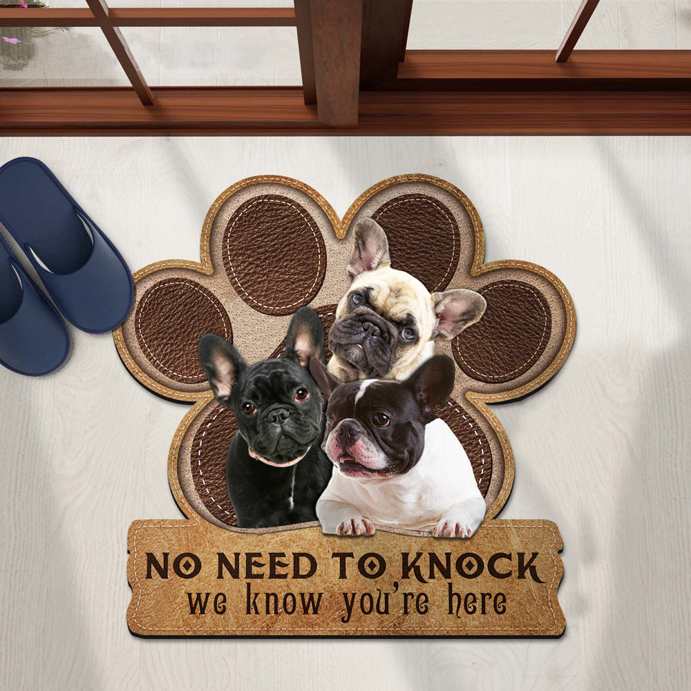 French Bulldog No Need To Knock Doormat Entryway Design Ideas Presents For Dog Owners
