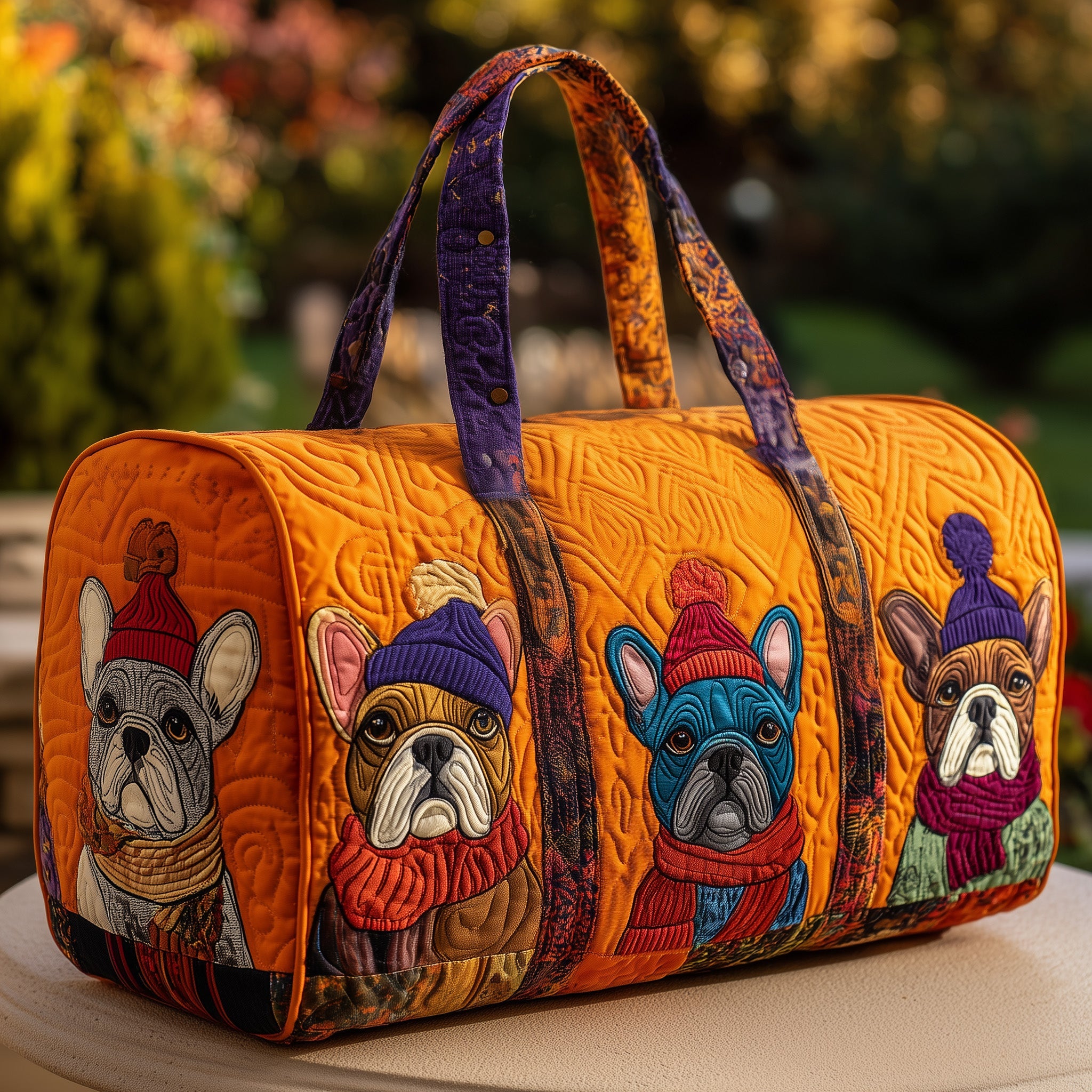 French Bulldog Quilted Duffle Bag Birthday Gift Idea