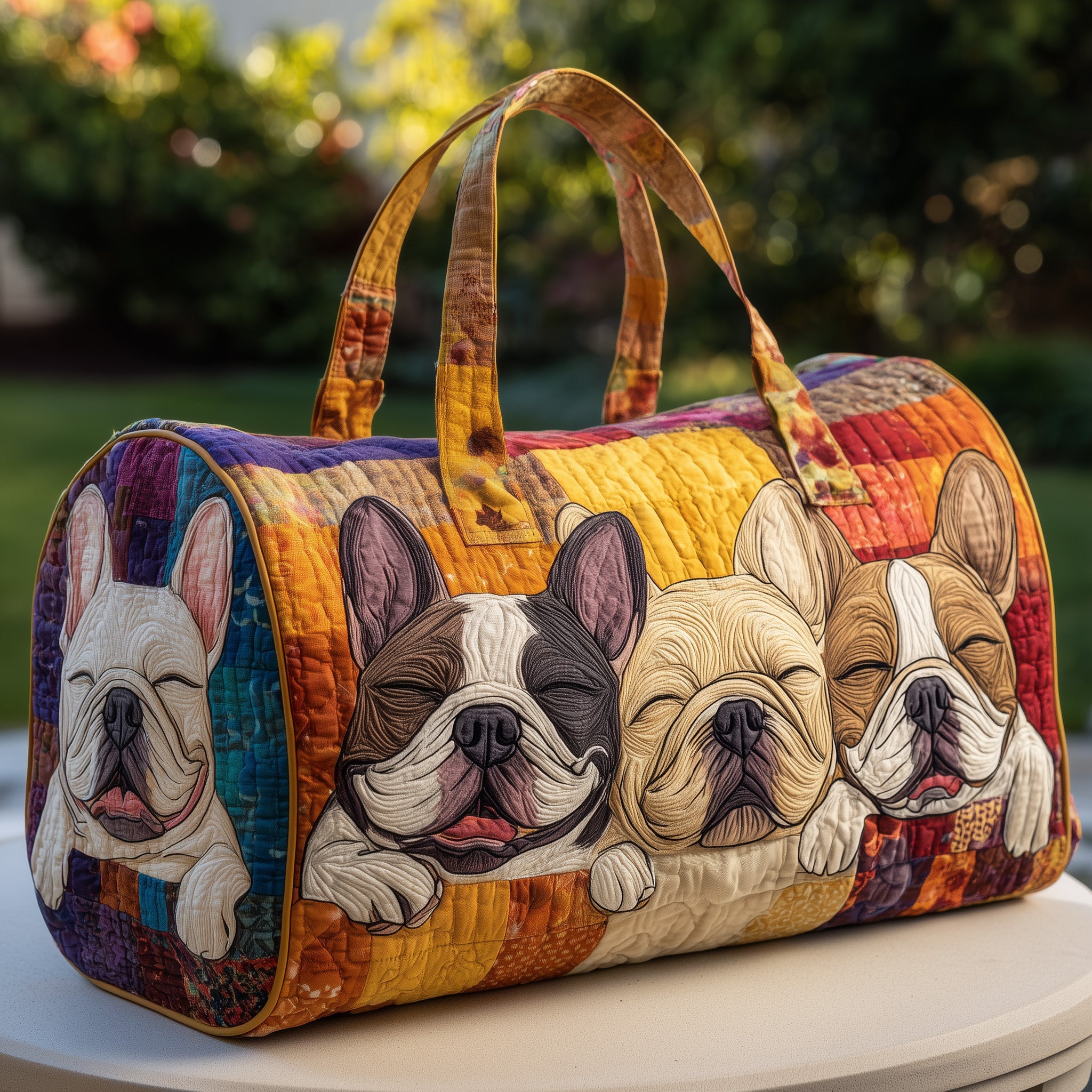 French Bulldog Quilted Duffle Bag Gift For Him