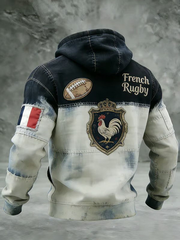 French Rugby Rooster Crest Hoodie Fan Gear Match Day Merch Trending Best Gift For France Rugby Fans