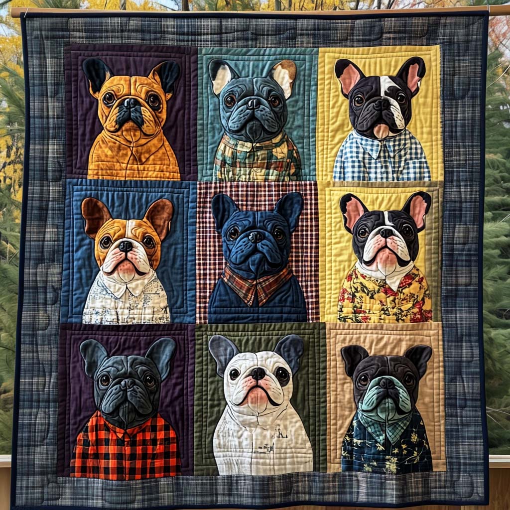 Frenchie Haven Quilted Blanket Gifts For French Bulldog Owners