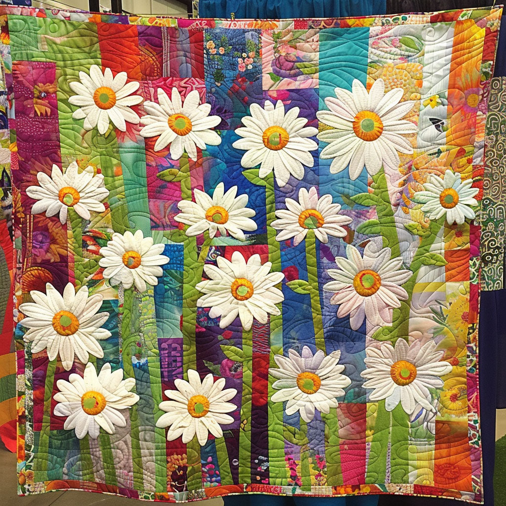 Fresh Flower Fusion Quilted Blanket Best Christmas Gifts