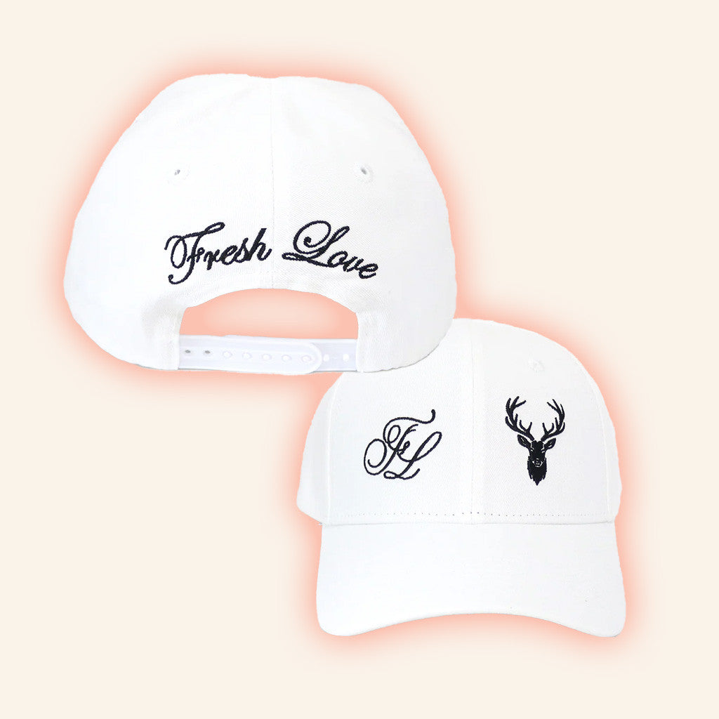 Fresh Love Clothing Merch Signature Hat White Embroidered Gifts For Him