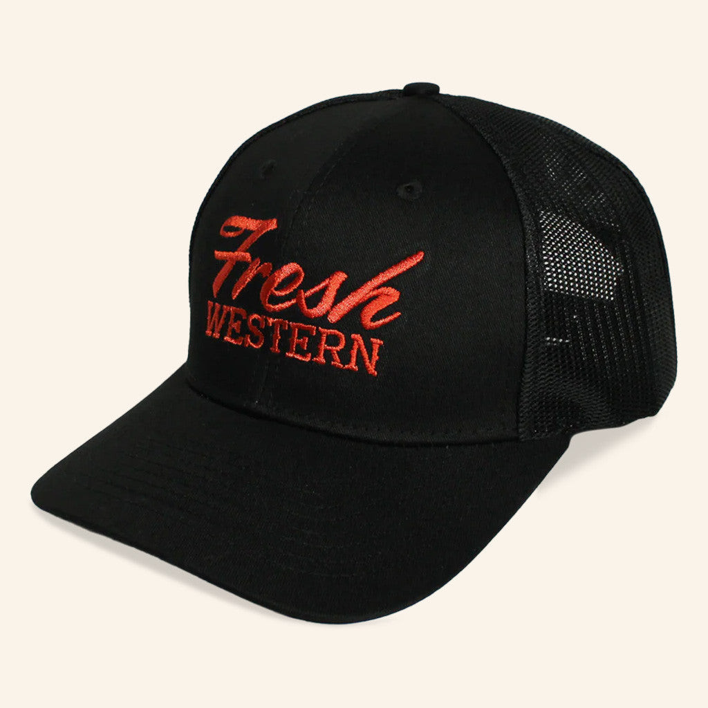 Fresh Western Hat Black And Sunset Embroidered Trucker Hat Gifts For Husband Fresh Western Hat Black And Sunset Embroidered Trucker Hat Gifts For Husband