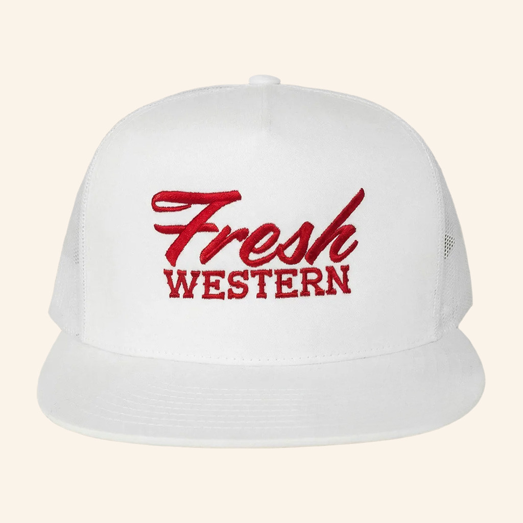 Fresh Western Hat Embroidered Fresh Western Trucker Snapback Hat Presents For Boyfriend