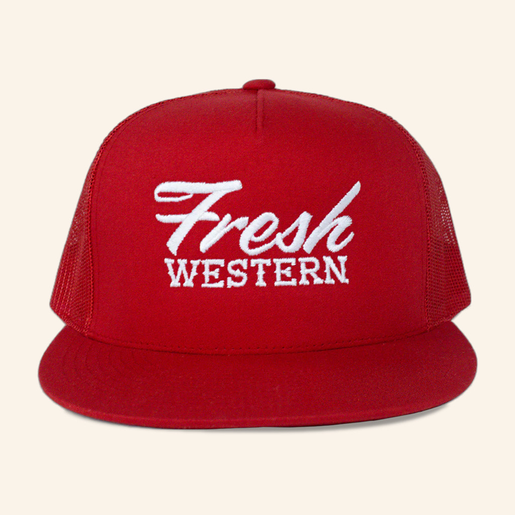 Fresh Western Hat Embroidered Fresh Western Trucker Snapback Hat Xmas Gifts For Dad