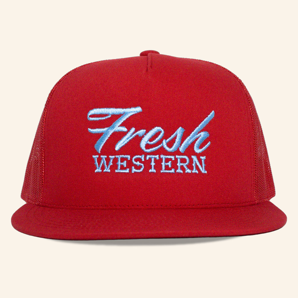 Fresh Western Hat Embroidered FW Trucker Snapback Hat Xmas Gifts For Him