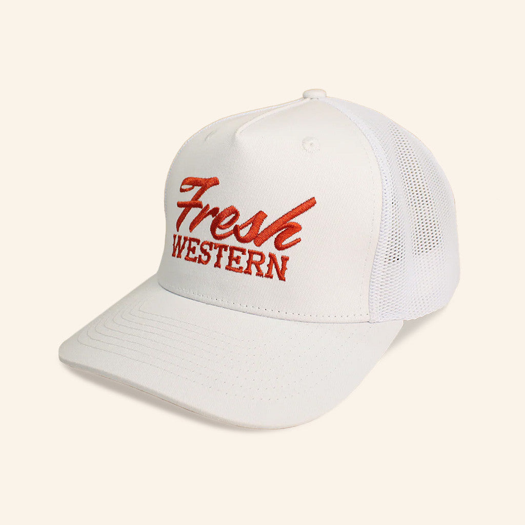 Fresh Western Hat Orange And White Embroidered Hat Gifts For Her