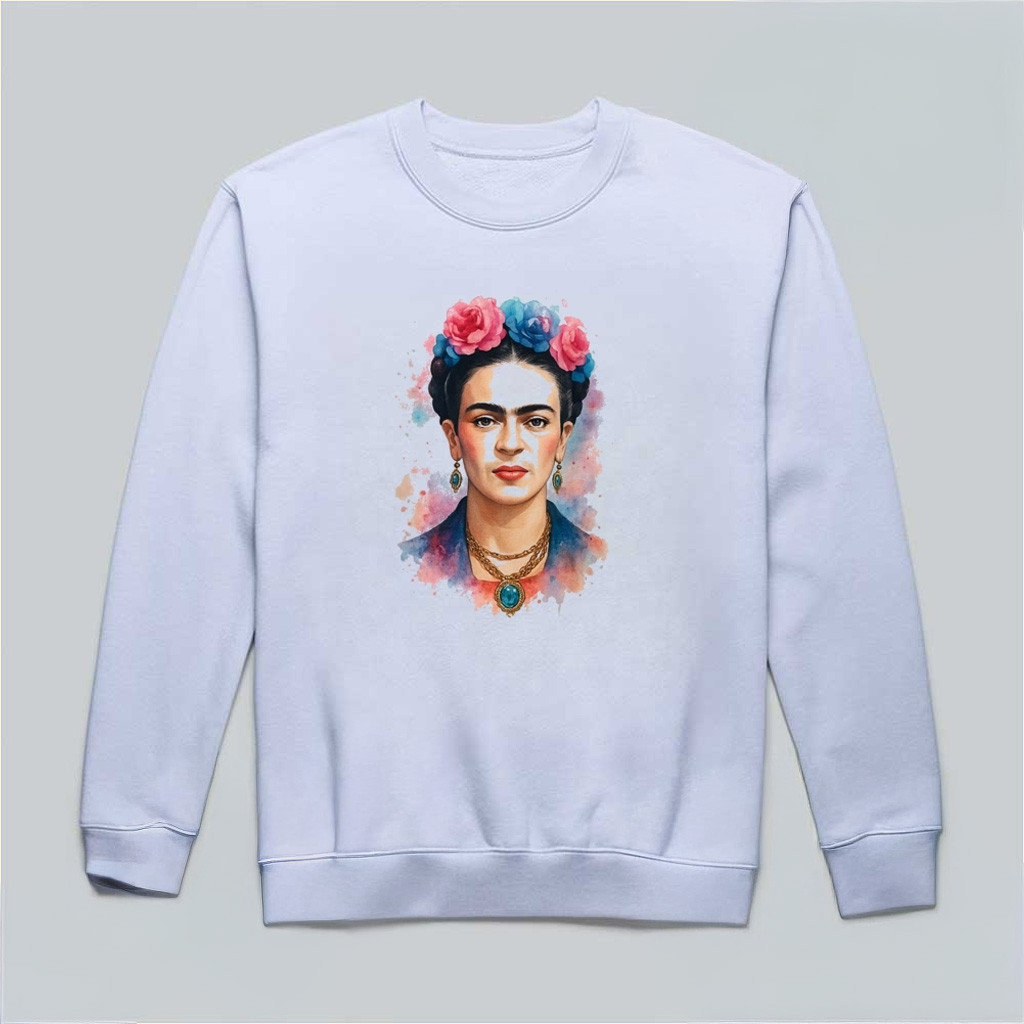 Frida Kahlo Floral Portrait Art Sweatshirt Frida Kahlo Merch Gift Ideas For Friends Frida Kahlo Floral Portrait Art Sweatshirt Frida Kahlo Merch Gift Ideas For Friends